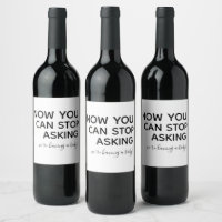 Baby Announcement Wine Labels, Bundle of Joy