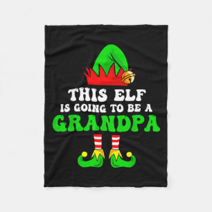 Baby Announcement Xmas Tee This Elf Is Going To Be Fleece Blanket