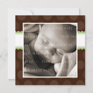BABY ANNOUNCEMENTS :: chocolate drop 1SQ