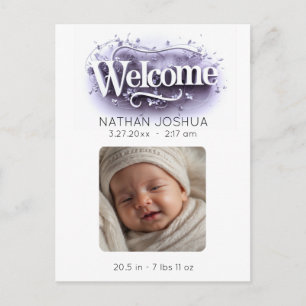 *~* Baby AP79 Newborn Birth Announcement PHOTO