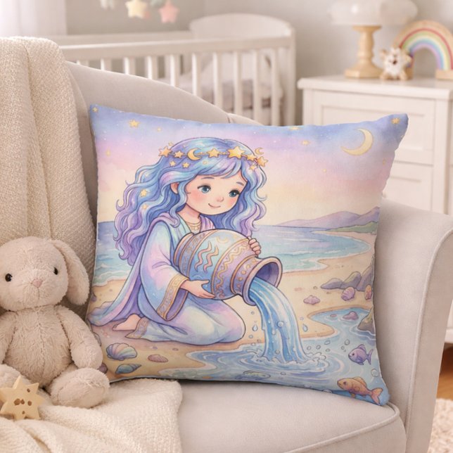 Baby Aquarius Zodiac Nursery Cushion (Creator Uploaded)