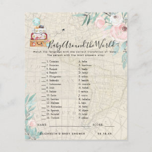 Baby Around The World   Baby Shower Game