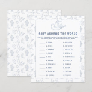 Baby Around the world - Cowboy Baby Shower