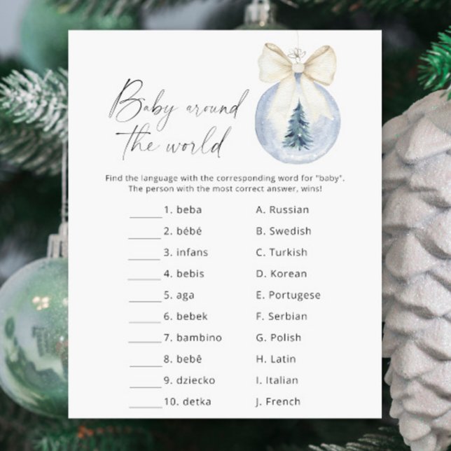 Baby Around the world - Winter Baby Shower Game (Creator Uploaded)