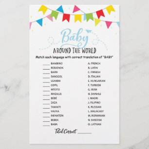 Baby Around the World with Answers Baby Shower