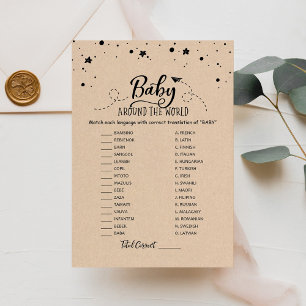 Baby Around the World withAnswers Baby Shower Card