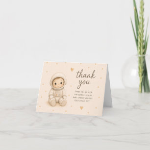 Baby Astronaut Baby Shower Thank You Card