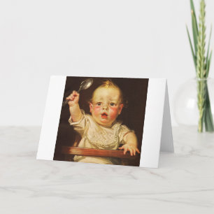 Baby at Breakfast Card
