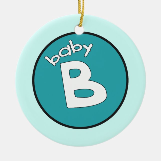 "Baby B" Personalised Ornament for Multiples (Front)