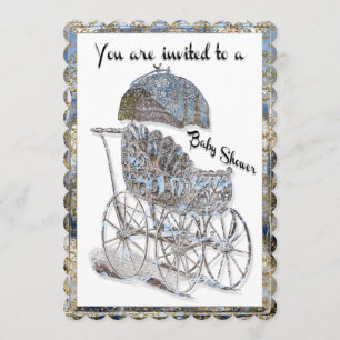 Baby Baby Baby Shower Invitation