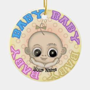 Baby Baby Face Ceramic Ornament