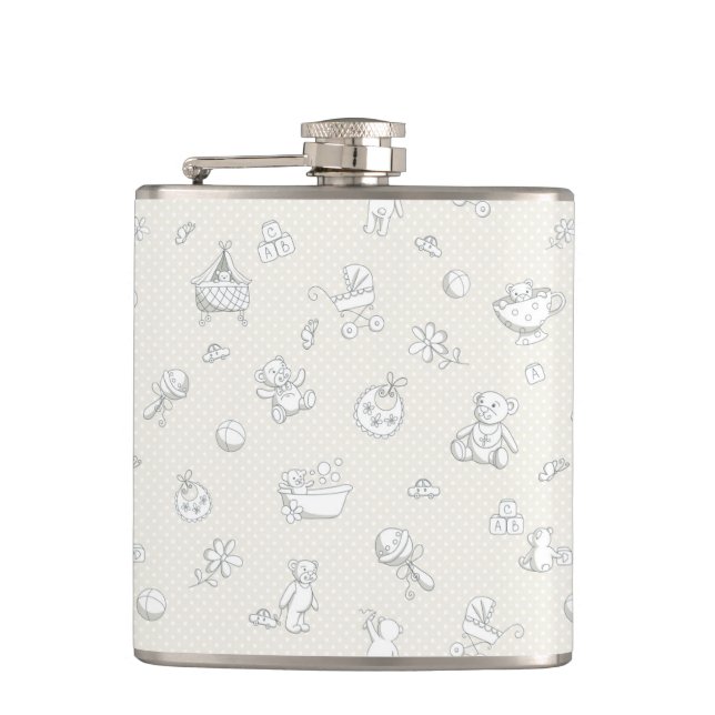 Baby background hip flask (Front)