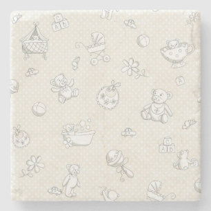 Baby background stone coaster