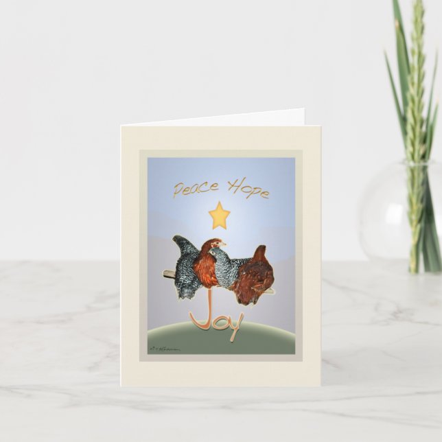 Baby backyard chicken Holiday Card (Front)