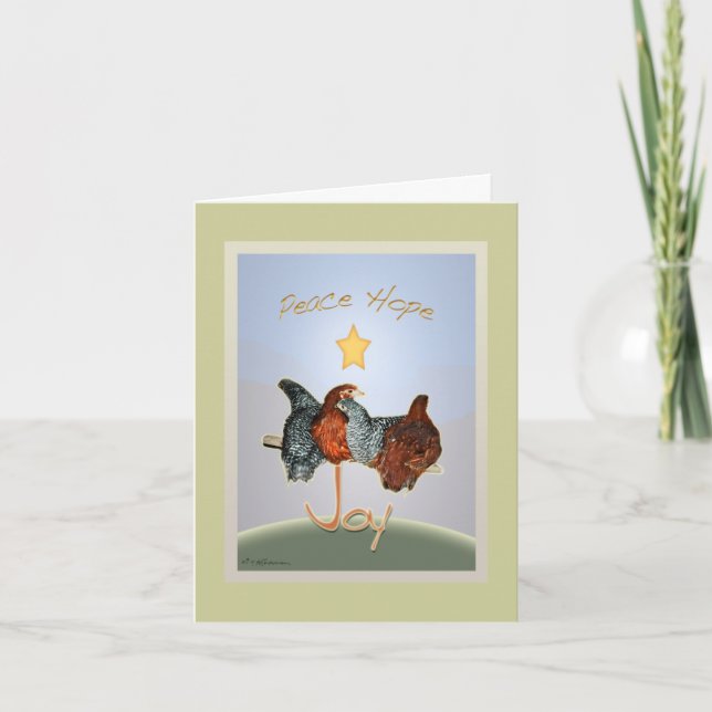 Baby backyard chicken Holiday Card (Front)