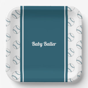 Baby Baller paper plate