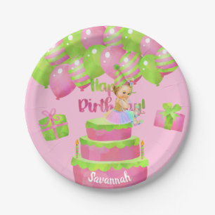Baby Ballerina Birthday Paper Plate