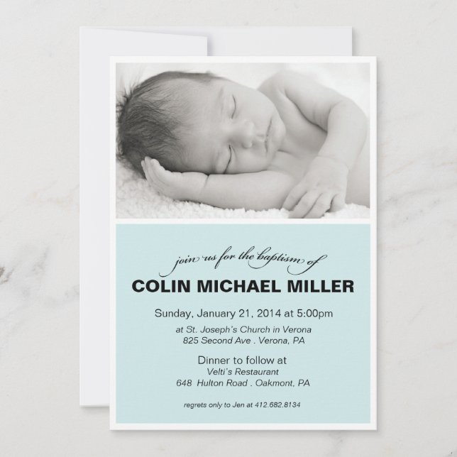 Baby Baptism Invitation (Front)