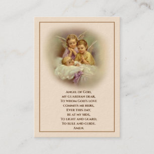 Baby Baptismal Remembrance  Angels Holy Card