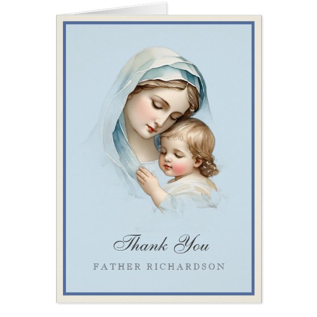 Baby Baptismal Thank You for Priest (Front)