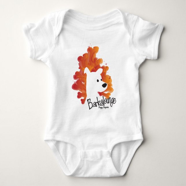 Baby Barkalounge Bones Logo Bodysuit (Front)
