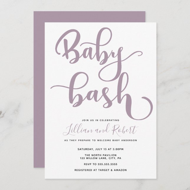 Baby Bash Couples Baby Shower Invitation (Front/Back)