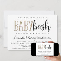 Baby best sale bash invitation