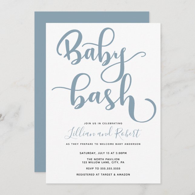 Baby Bash Couples Baby Shower Invitation (Front/Back)
