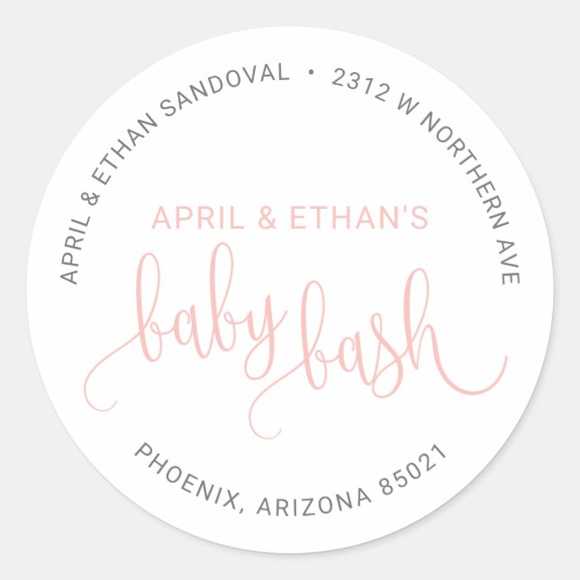 Baby Bash Return Address Sticker (Front)