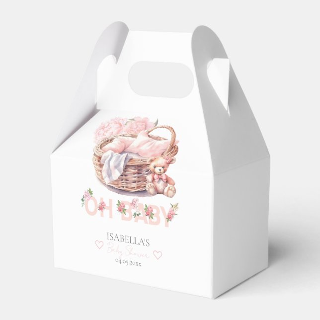 Baby Basket Baby Shower Favour Box (Front Side)