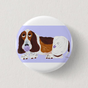 Baby Basset Hound  3 Cm Round Badge