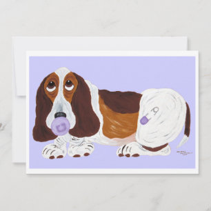 Baby Basset Hound Invitation