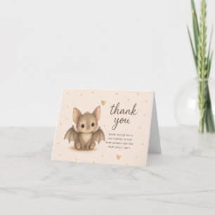 Baby Bat Baby Shower Thank You Card