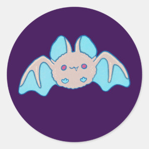 Baby Bat Blob Classic Round Sticker