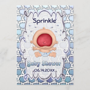 Baby Bawling Funny Sprinkle Baby Shower Invitation