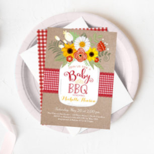 Baby BBQ Baby Shower Invitation, BabyQ Invite