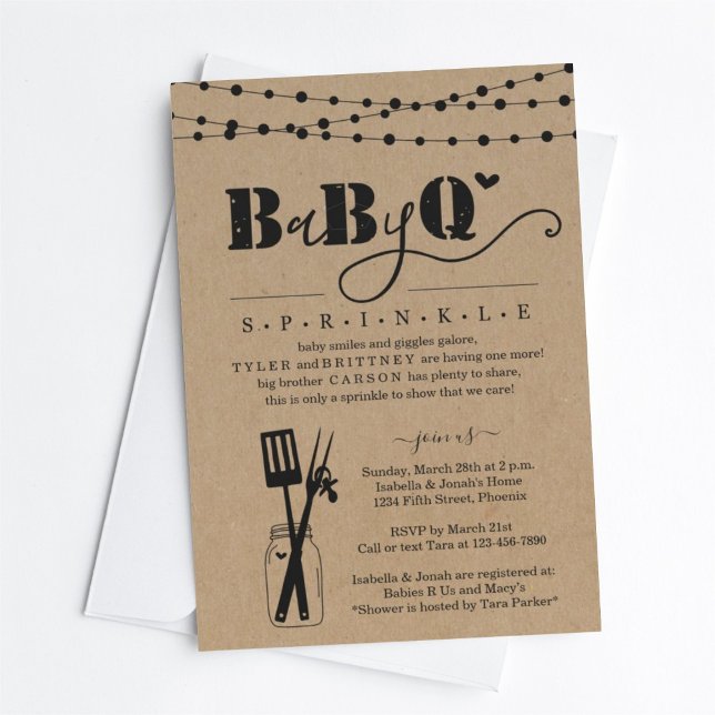 Baby BBQ - Baby Sprinkle Baby Q BaByQ Barbeque Invitation (Creator Uploaded)
