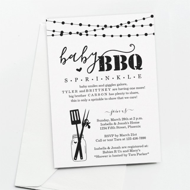 Baby BBQ - Baby Sprinkle Baby Q BaByQ Barbeque Invitation (Creator Uploaded)