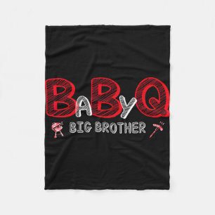 Baby bbq shower big brother shower theme matching fleece blanket