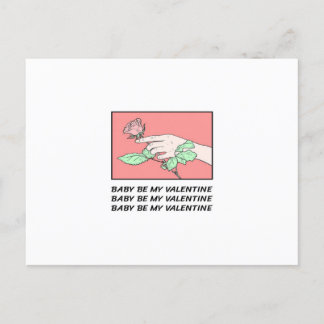 Baby Be My Valentine Announcement Postcard