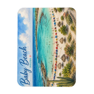 Baby Beach Aruba Caribbean Travel souvenir Magnet