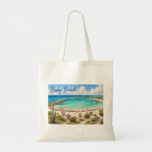 Baby Beach Aruba Caribbean Travel souvenir Tote Bag
