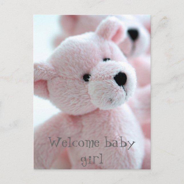 Baby Bear Announcement Postcard (Front)