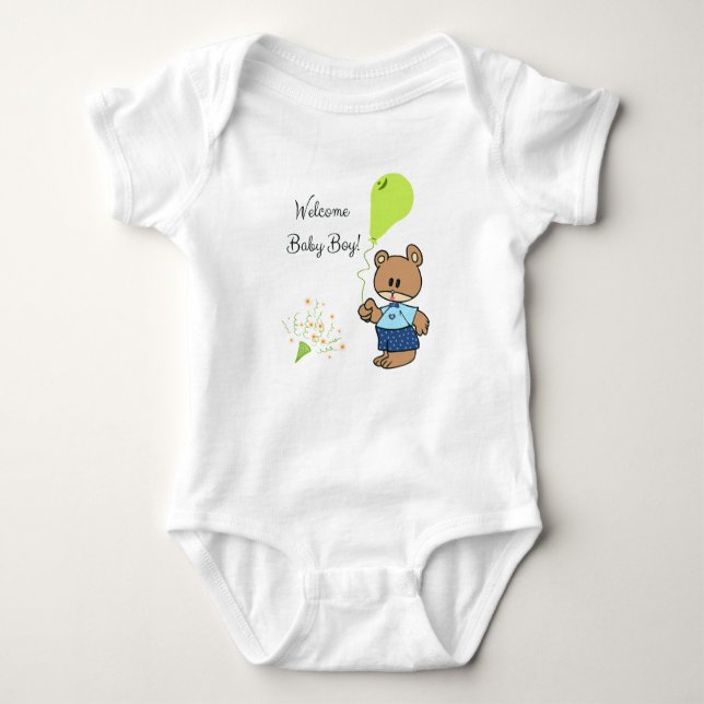 Baby bear baby bodysuit (Front)