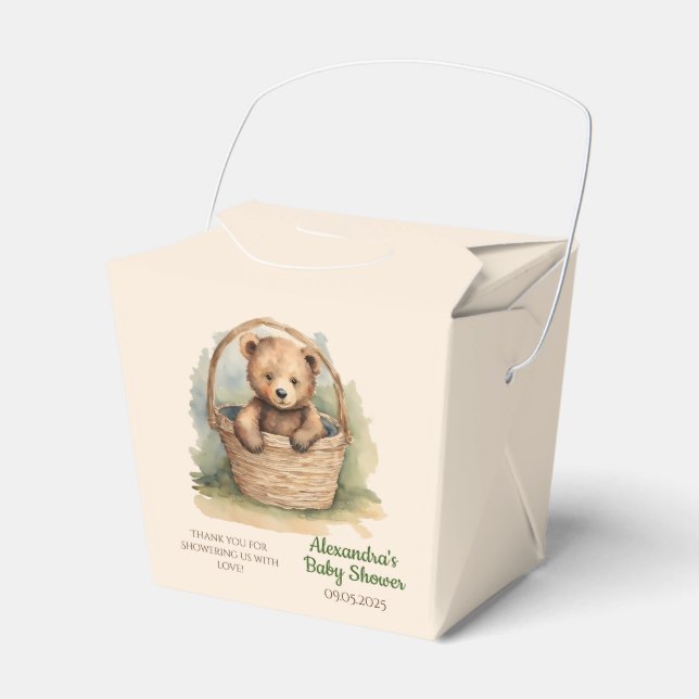 Baby Bear Baby Shower Favour Box (Front Side)