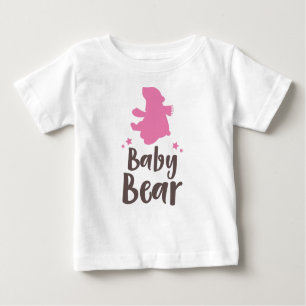 Baby Bear, Bear Cub, Cute Bear, Little Bear - Pink Baby T-Shirt