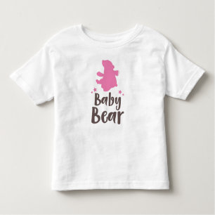 Baby Bear, Bear Cub, Cute Bear, Little Bear - Pink Toddler T-Shirt