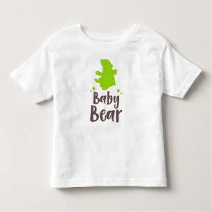 Baby Bear, Bear Cub, Cute Bear, Stars - Green Toddler T-Shirt