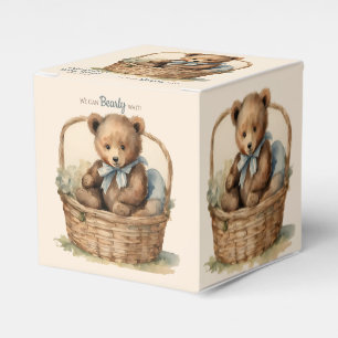 Baby Bear Bearly Wait Boys Baby Shower Favour Box