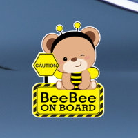 Baby Bear Bee Costume Baby On Board Car Sticker